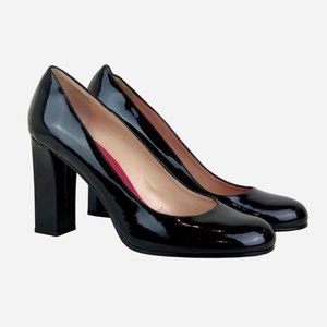 Kate Spade black patent leather round-toe pump